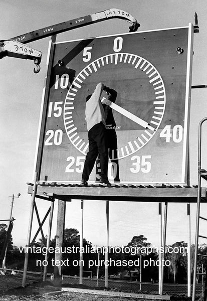 Clock Being Installed at Sutherland Oval, NSW