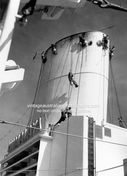Maintenance Workers Cleaning The Funnel at Pyrmont