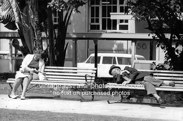 Man Napping in Park