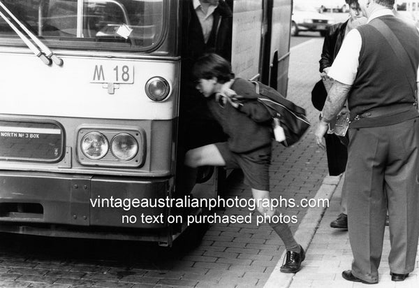 School Children Board Buses